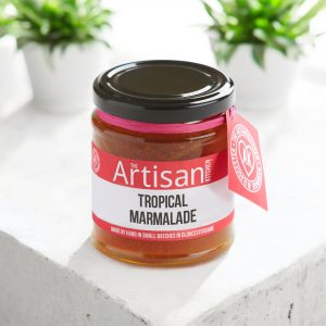 The Artisan Kitchen’s Tropical Marmalade on a white countertop
