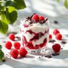 raspberry chocolate jam yoghurt pot in a glass jar
