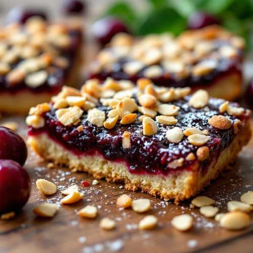 The Artisan Kitchen Morello Cherry Jam Crumble Bars
