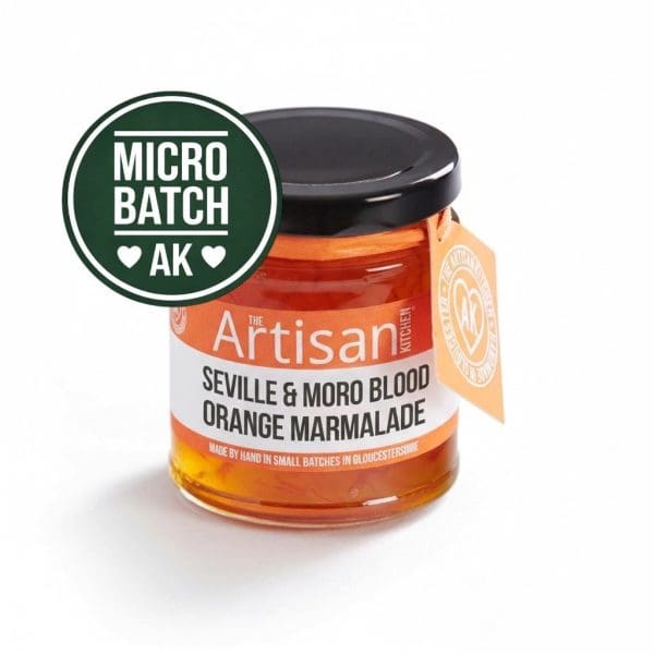 Seville orange and moro blood orange marmalade jar