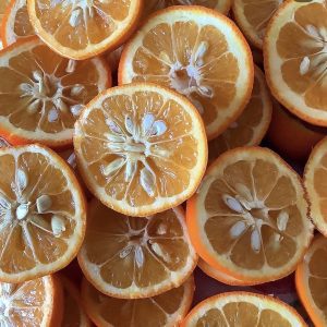 halved seville oranges
