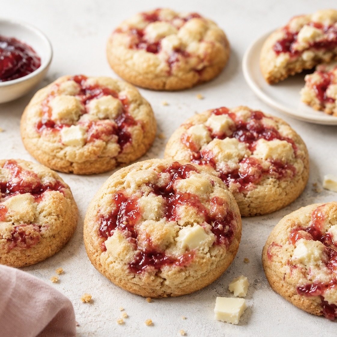 buttered toast and jam cookies