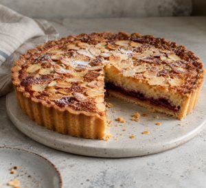 Bakewell tart with The Artisan Kitchen Blaisdon Red Plum Jam™.